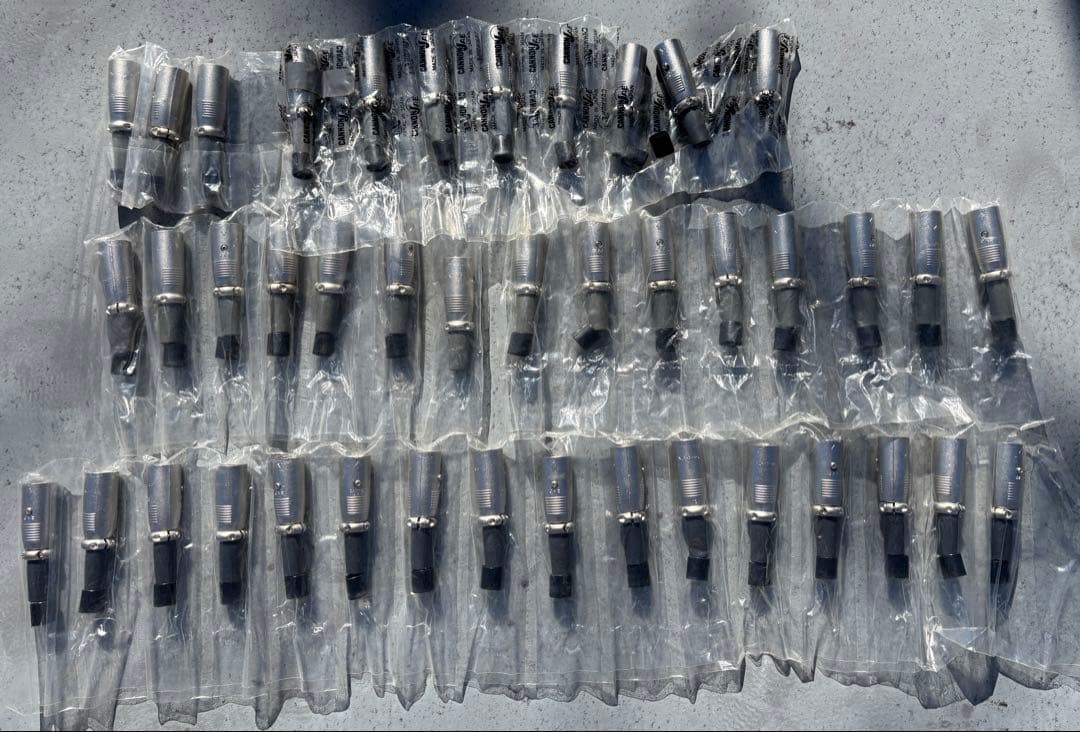 オーディオコネクタ キャノンXLR３芯個別包装　計42個