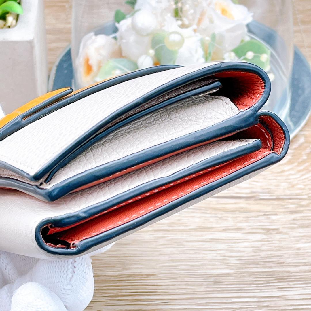 ◇ロエベ◇アナグラム トライフォールド 三つ折り財布 ライトオーツ / ハニー