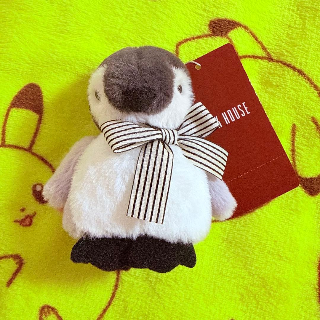 PINK HOUSE さざ波とねこ ペンギン ぬいぐるみ コサージュ