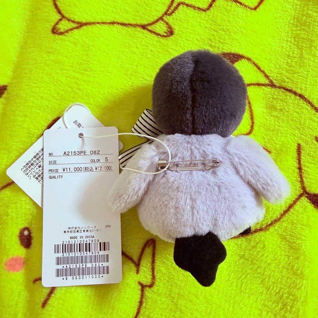 PINK HOUSE さざ波とねこ ペンギン ぬいぐるみ コサージュ