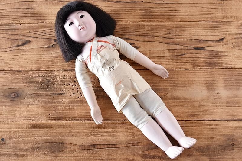 市松人形 昭和初期　女の子　光印　50㎝　光龍斎　初代東光　丸平