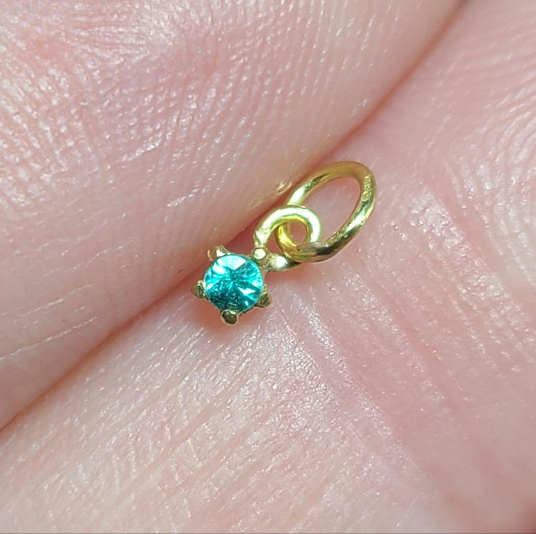 ネオンブルーのお星さま!!★バターリャパライバトルマリンペンダントトップ18金★