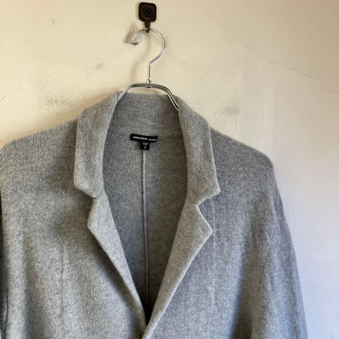 極美 JAMES PERSE アンゴラ混 ニットコート ジェームスパース