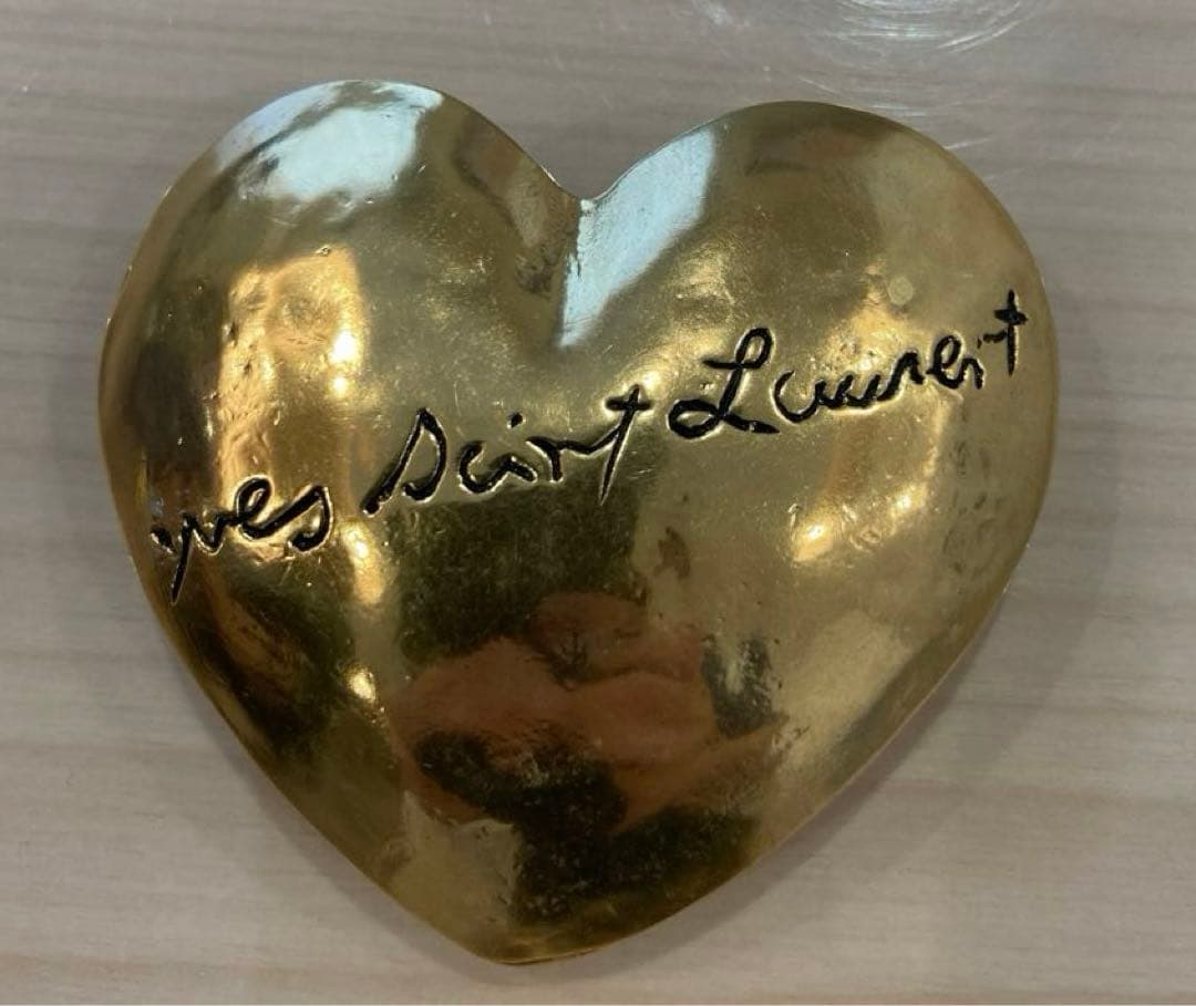 美品　ヴィンテージ　イブサンローラン　ブローチ　ゴールド