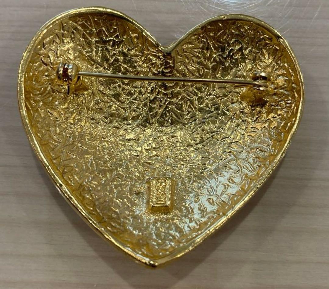 美品　ヴィンテージ　イブサンローラン　ブローチ　ゴールド