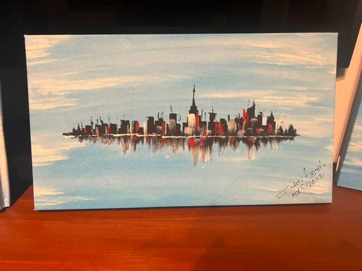 絵画⑦ ニューヨーク　New York マンハッタン　風景画　油絵　2012