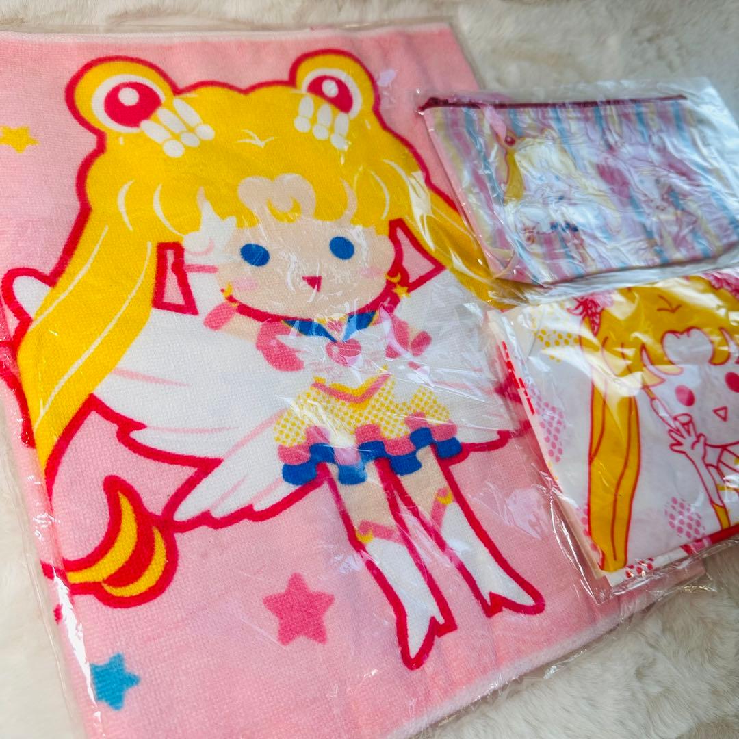 激レア当時ものセーラームーンチャンネル手ぬぐいタオルペンケースセット