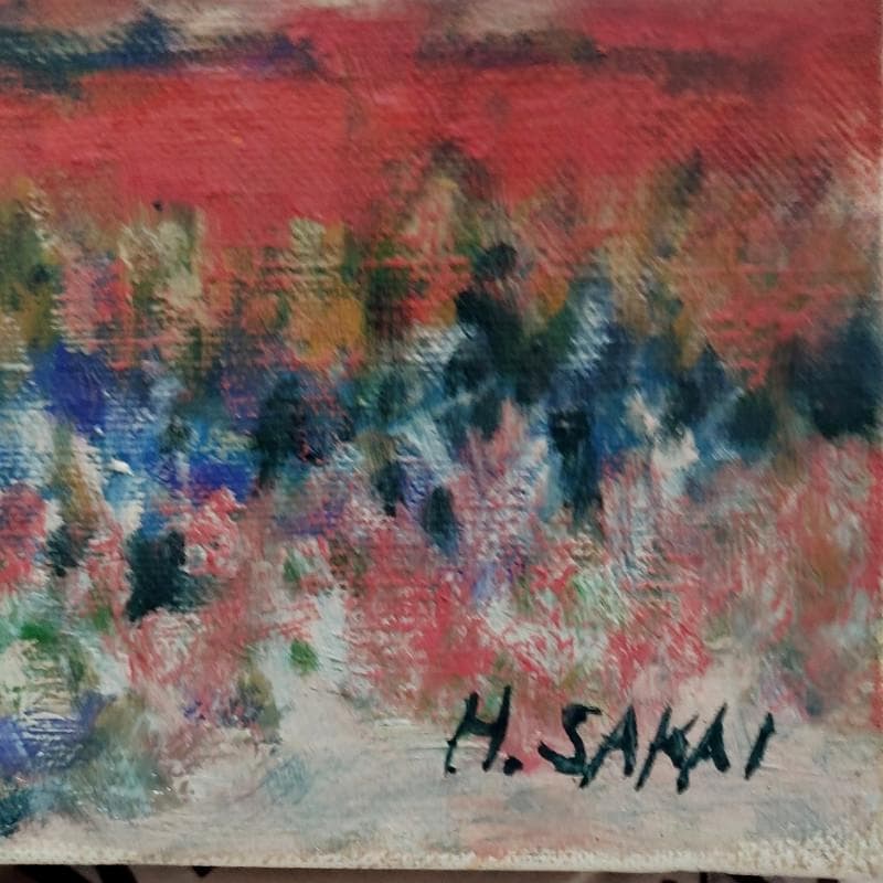 ☆ 境 肇 ☆「サンゴ草」油絵　F4号　新品額！