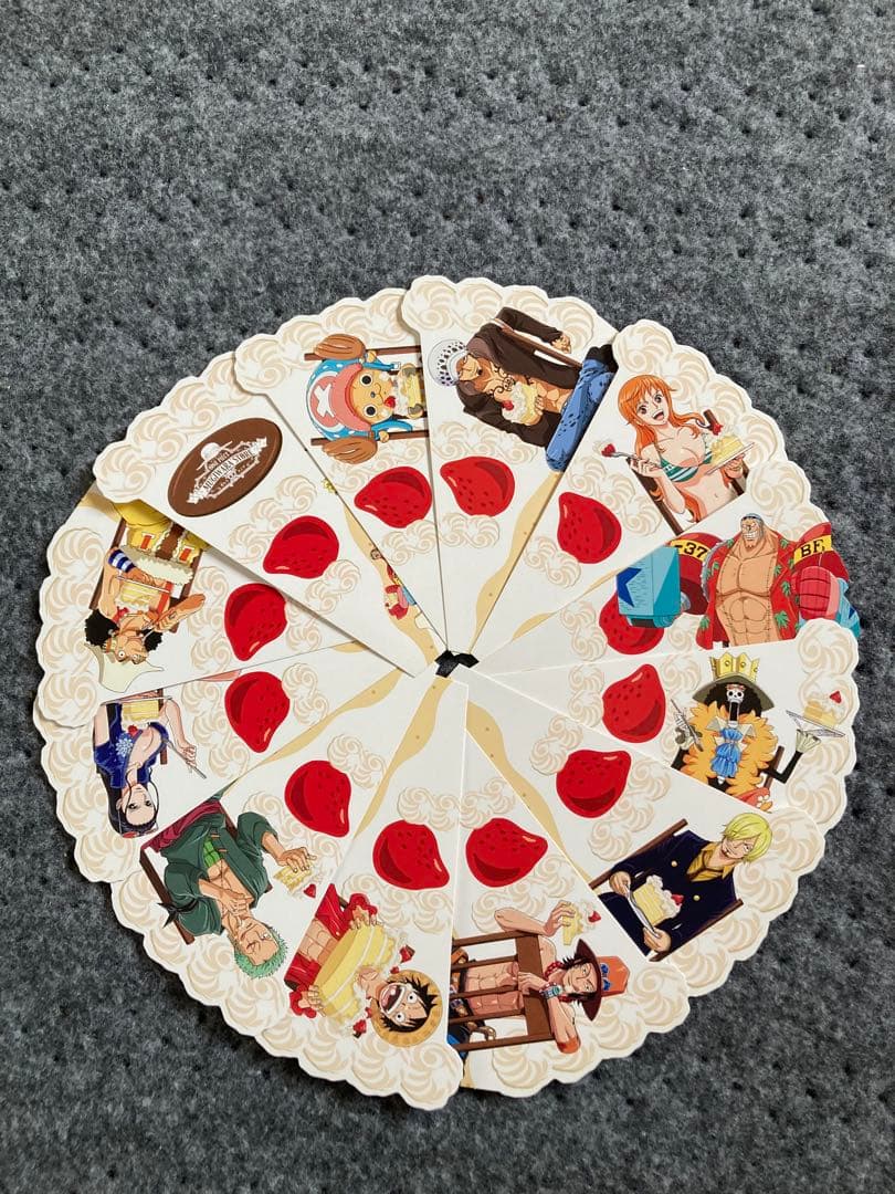 ワンピース 麦わらストア フェア特典　ホールケーキしおり フルコンプ