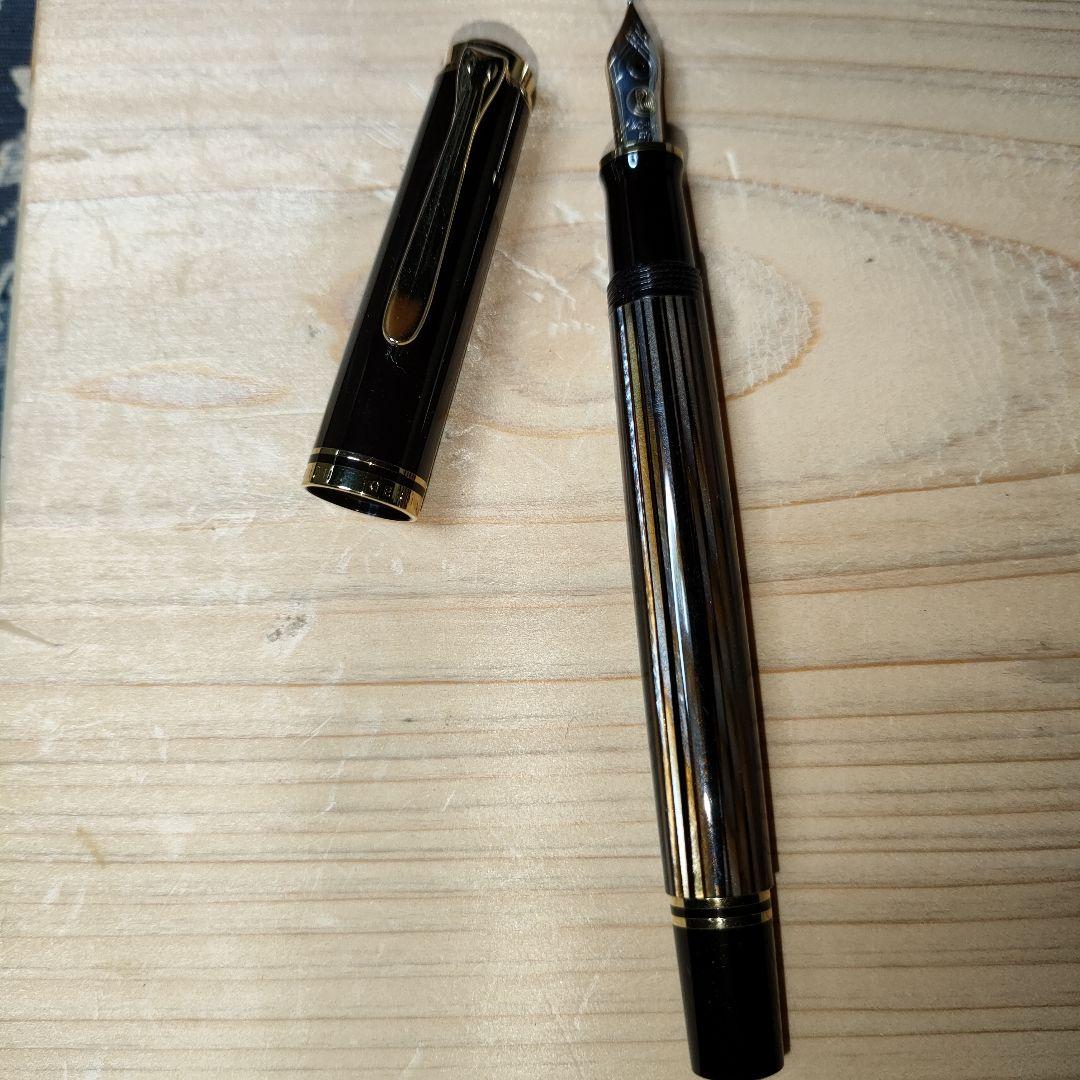 Pelikan M400 brown-stripes EF-nib 茶縞　極細字