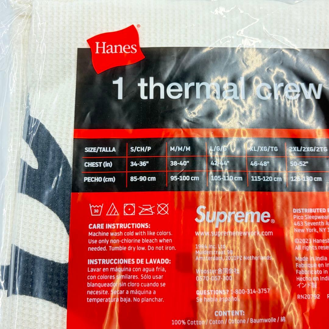 トップス Supreme Hanes Bones Thermal Crew Natural