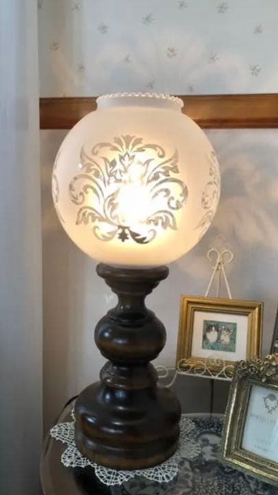 アンティーク ヴィンテージ 木製 スタンドランプ高さ57cm