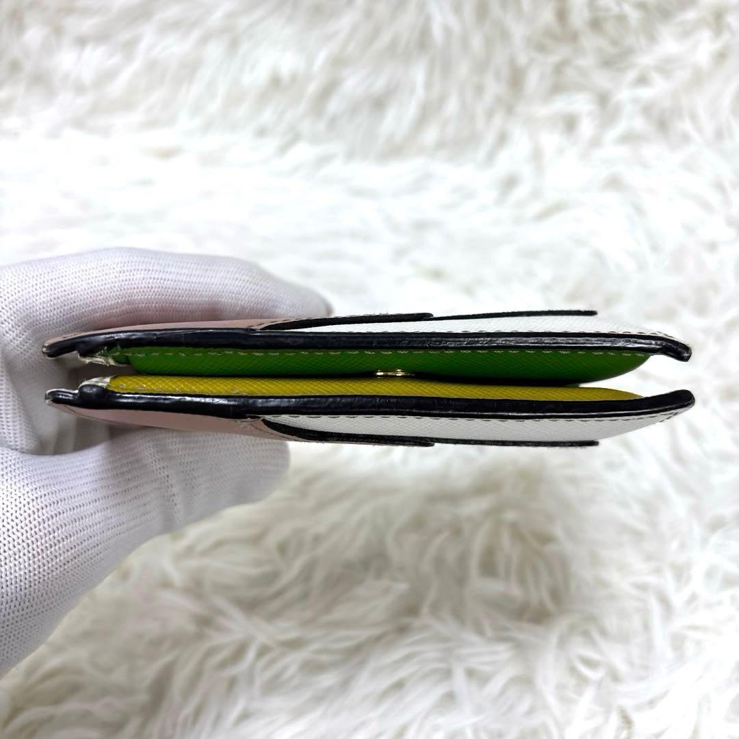 MARNI バイフォールドウォレット　二つ折り財布　ピンク　ホワイト