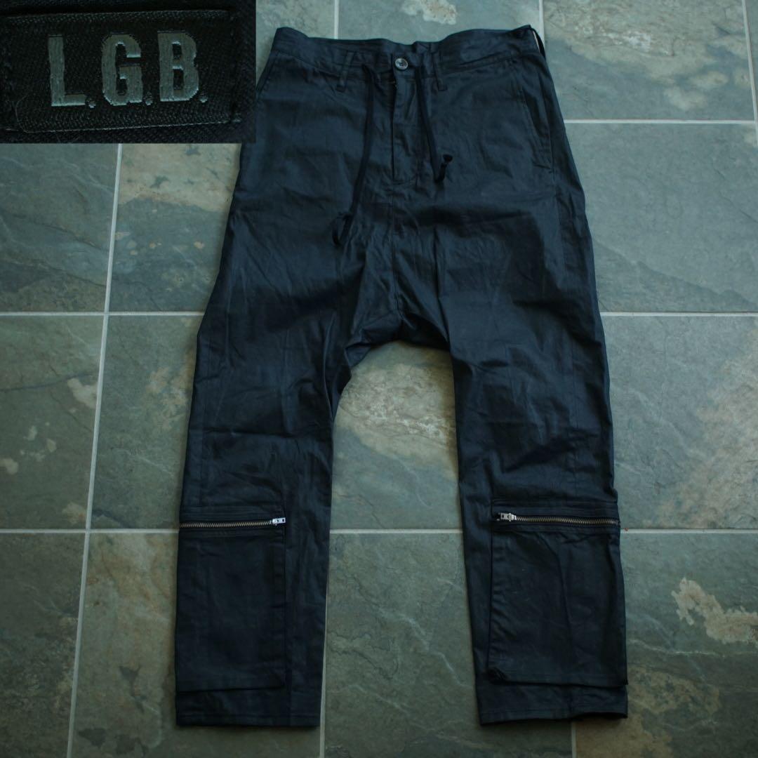 LGB ルグランブルー ジップデザイン パンツ サルエル ブラック