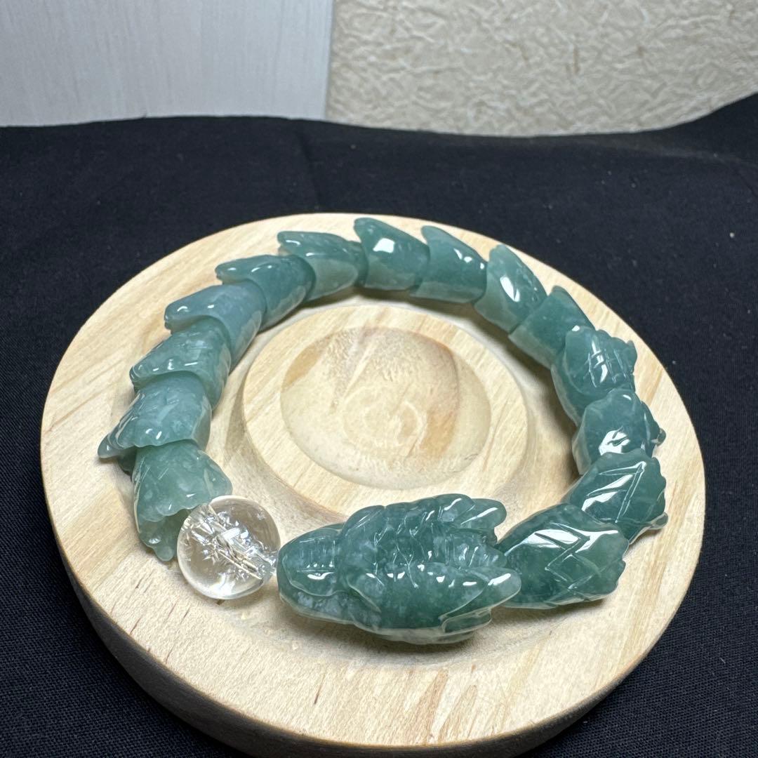 浄化の水晶&全ての繁栄　翠製　龍神ブレスレット