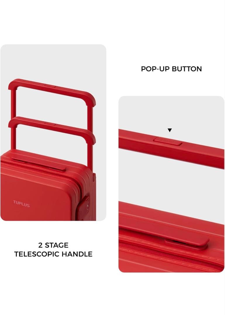 [TUPLUS] スーツケース 超軽量 大型キャリーケース 61L,グレイ