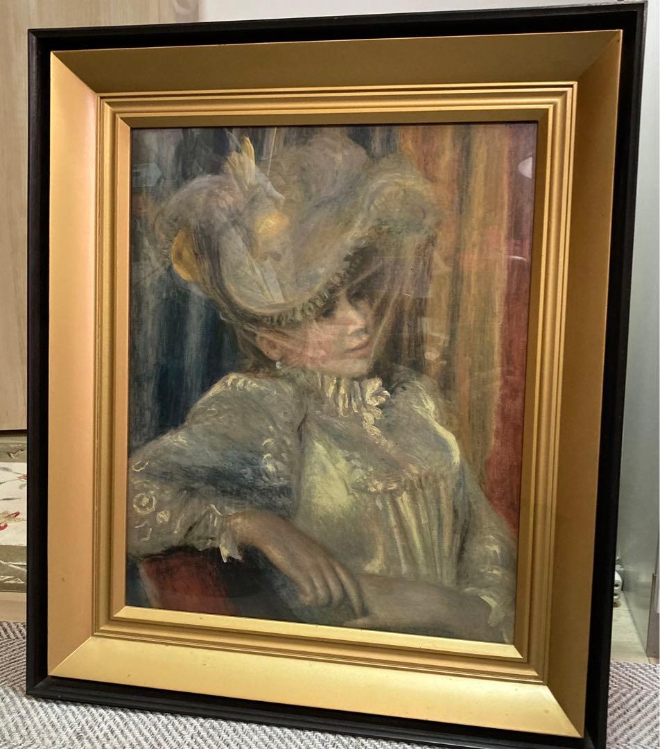絵画/人物画/ルノアール[帽子の女] F10号/油彩(工藝画) / 名画/印象派