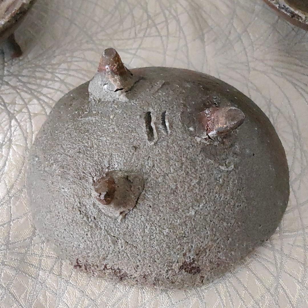 焼締め脚付き小皿　５枚組