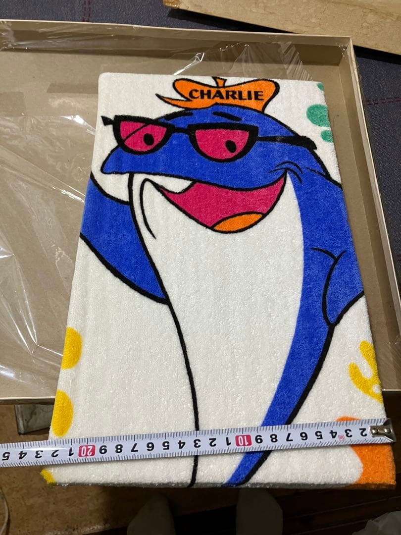 未使用　ビンテージ　チャーリーツナ　タオル　スターキスト　アドバタイジングキャラ