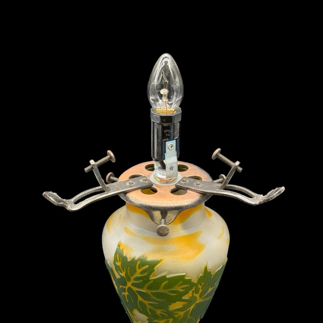 高さ37㎝【希少】エミールガレ風　レプリカ　ランプ　卓上照明