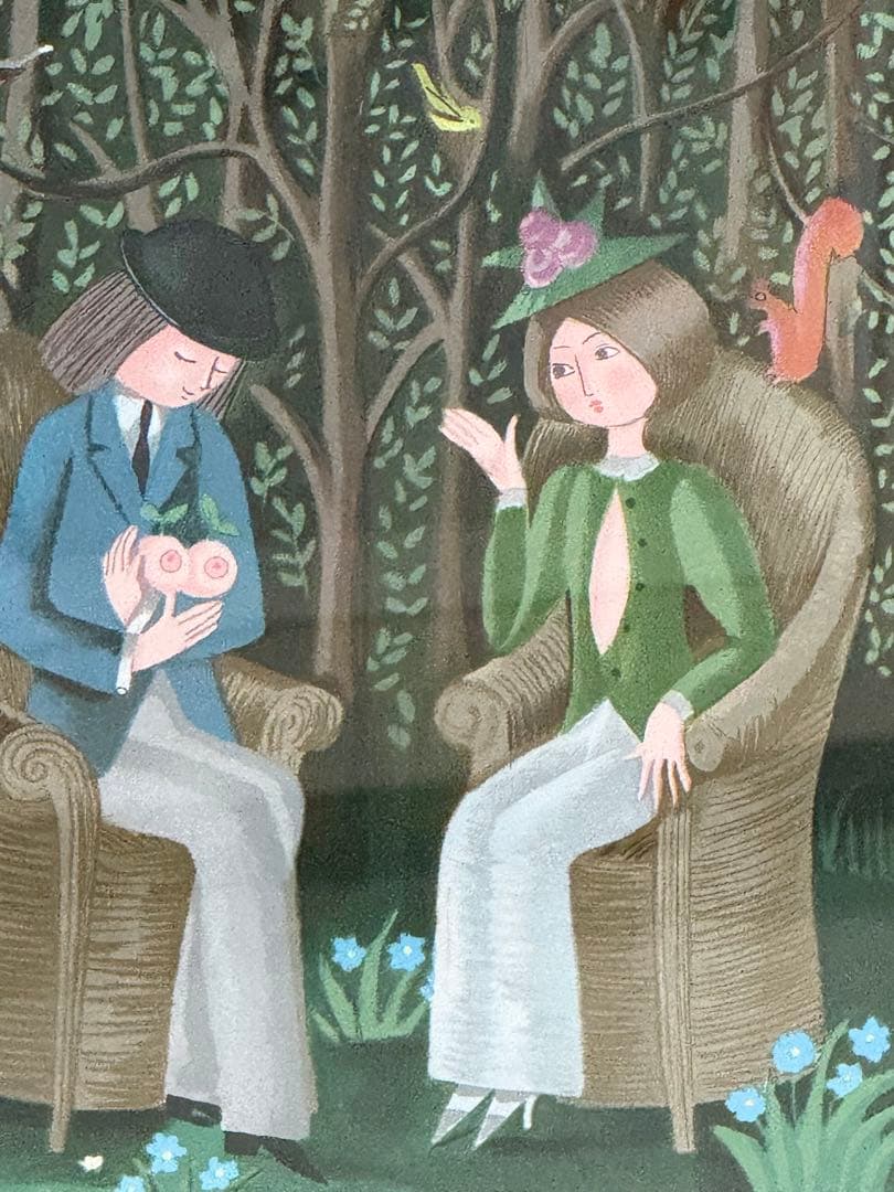 真作　レイモン・ペイネ フランス人気画家【春】EA23/50 本人サイン　共箱