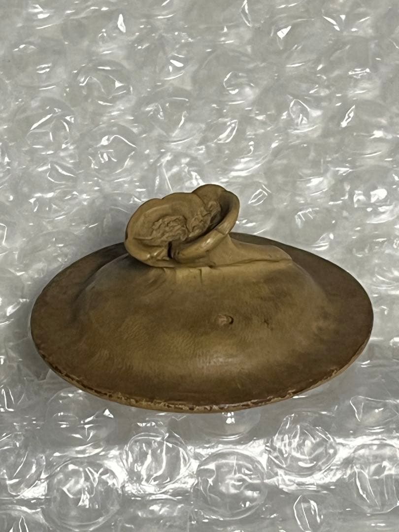 急須　黄泥　笹岡春山　釘彫絵文字急須