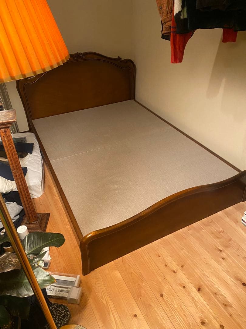 -antique-ベッドフレーム 木製 ヴィンテージ ロココ フレンチ レトロ