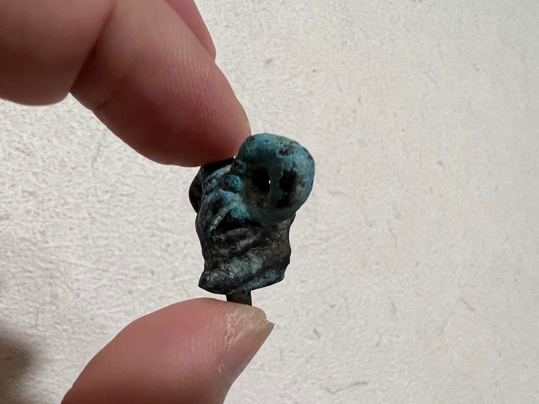 中国 青銅器 三星堆 長江文明 動物頭部 四川省 蜀 発掘 出土 骨董 古美術