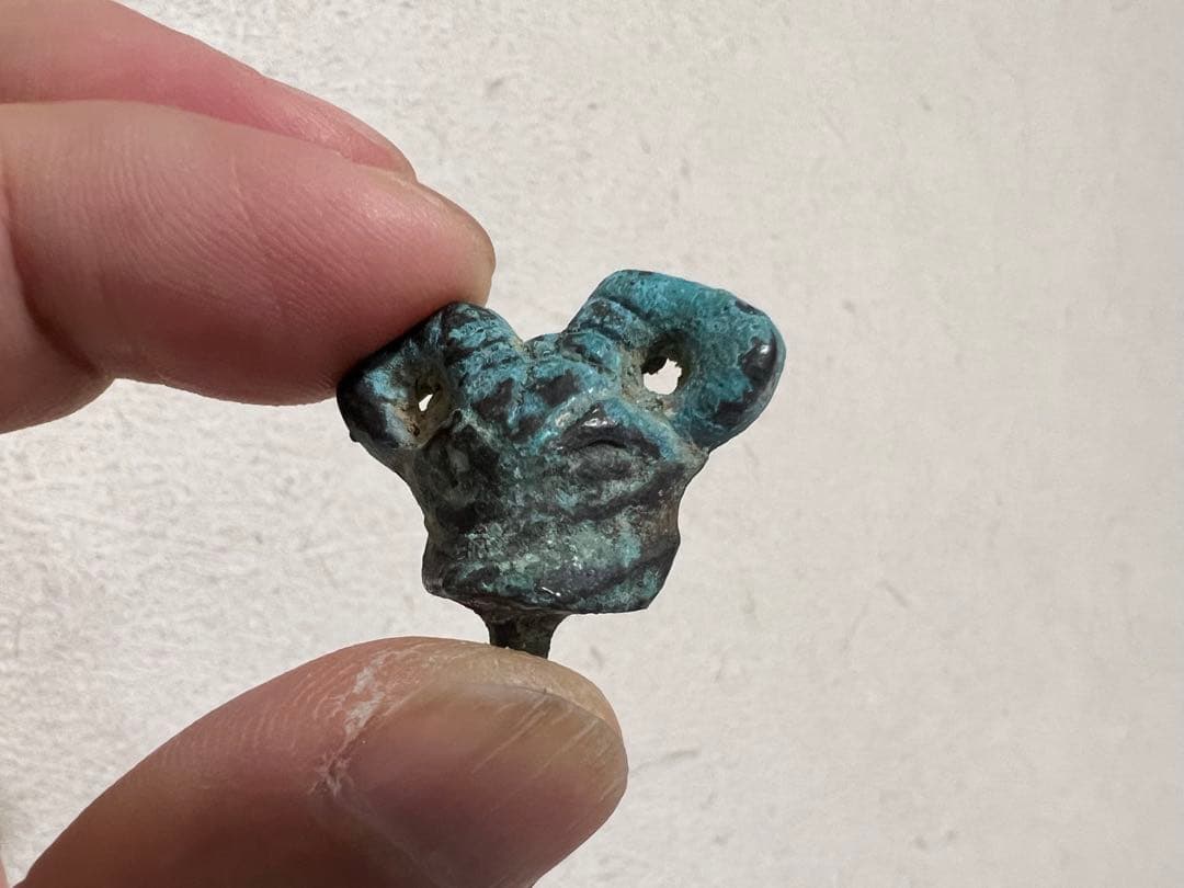 中国 青銅器 三星堆 長江文明 動物頭部 四川省 蜀 発掘 出土 骨董 古美術