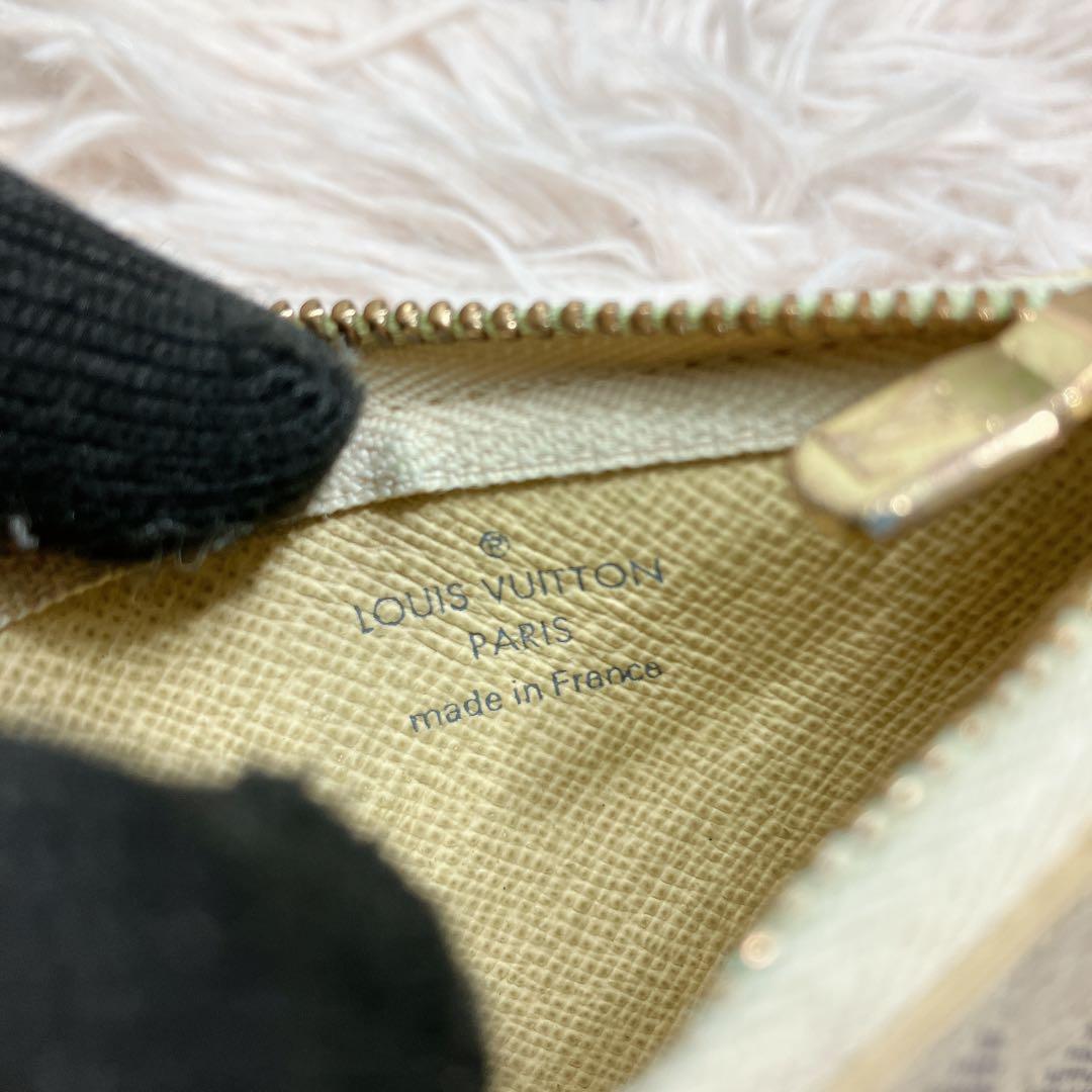 ！美品！ ルイヴィトン ダミエ アズール ポシェットクレ ケース 小銭入れ