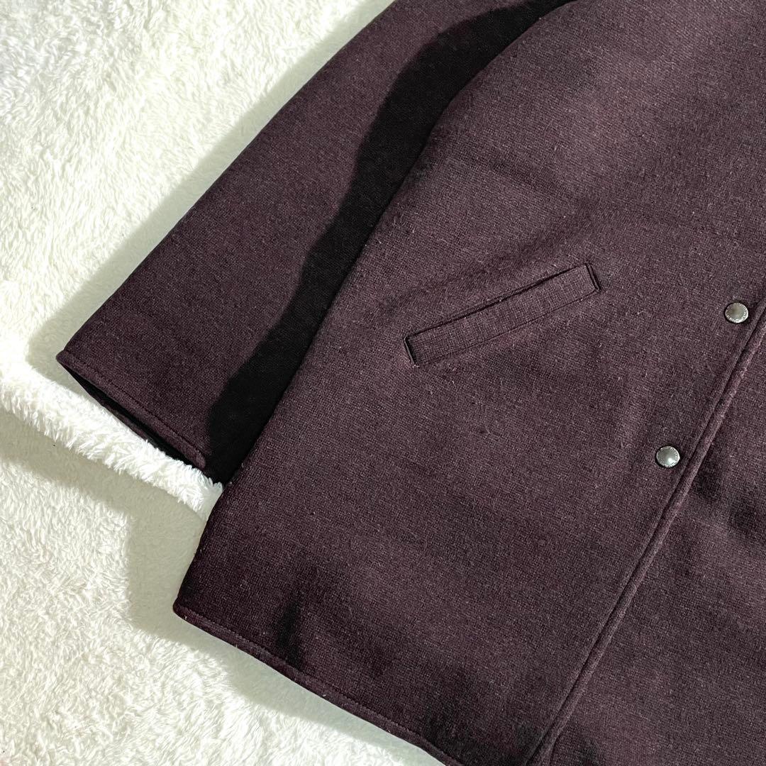 00s　バーバリーロンドン　フード付き　ウールコート　ノバチェック　M〜L相当