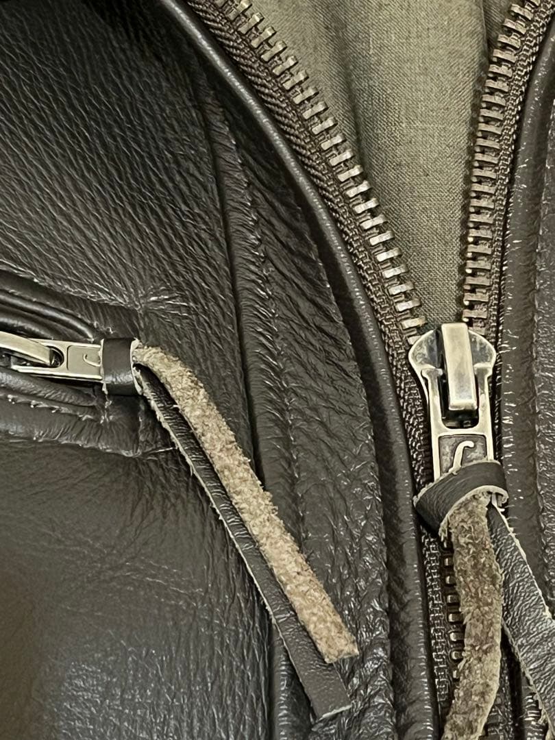 肉厚 牛革 Lugoo Leathers ブラックレーベル シングルライダース