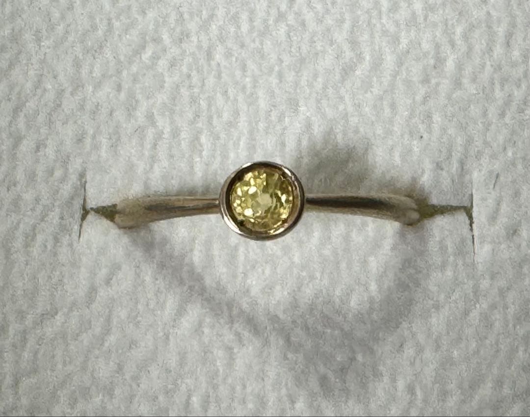 【専用】イエローサファイアリング K10 YG ホーニング仕上げ 7号