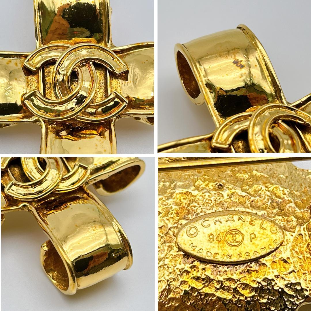 【鑑定済み！】シャネル ヴィンテージ ブローチ リボン ココマーク CHANEL