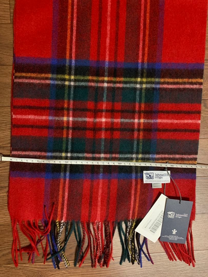 h*n様 中判ジョンストンズ カシミヤ 100%マフラー ストール ロイヤルスチ