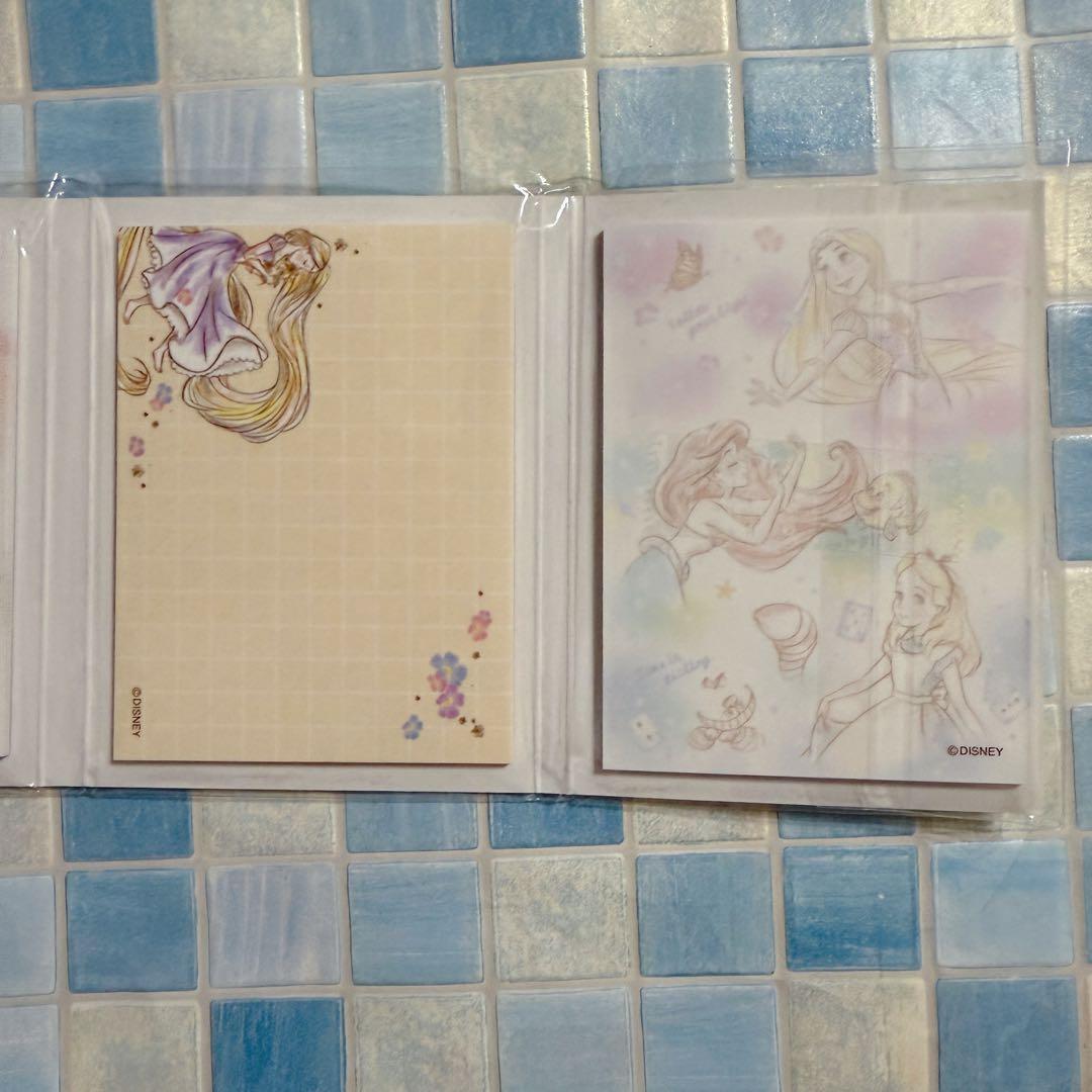 ディズニープリンセス　メモ　付箋　3点セット
