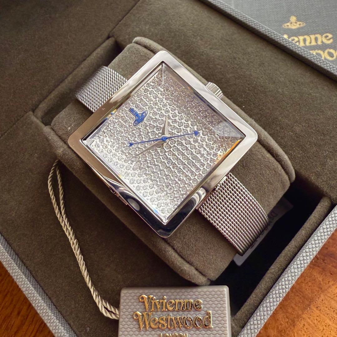 お箱付VivienneWestwood オーブ/クリスタルキューブウォッチ