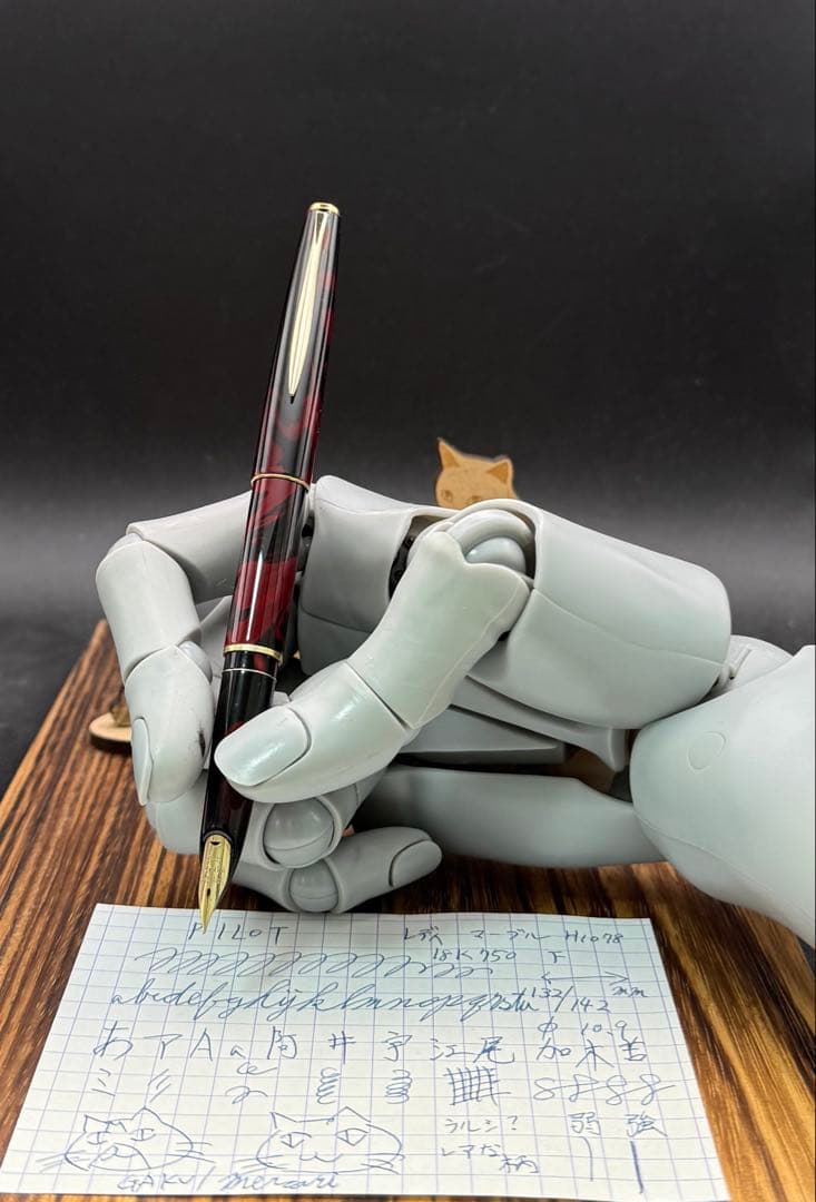レア Pilot 万年筆 レディ レッドマーブル 18k 1978