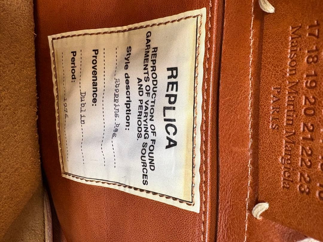 l*i様 マルジェラ。１１番レザー バッグ茶色