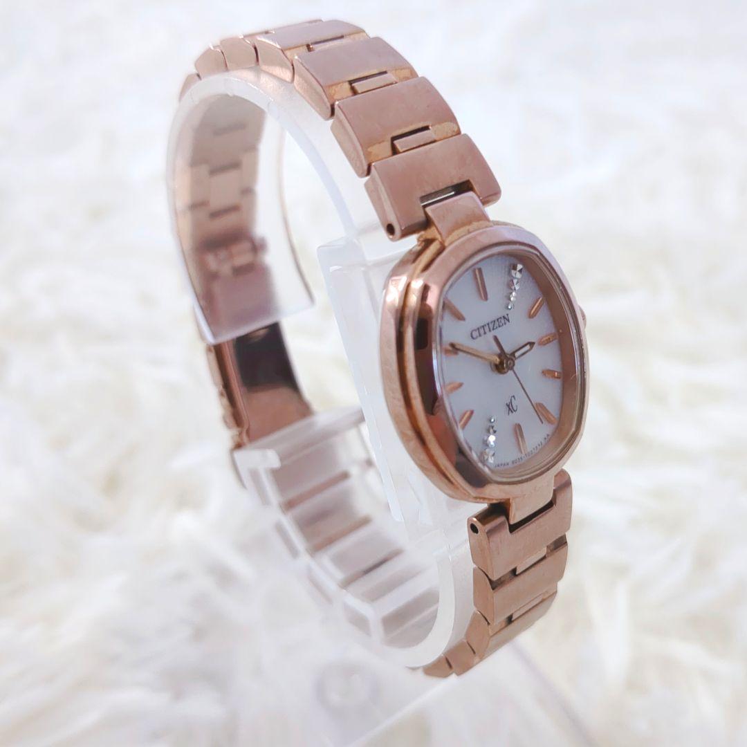美品✨️シチズン　電波ソーラー腕時計 クロスシー xC ピンクゴールド