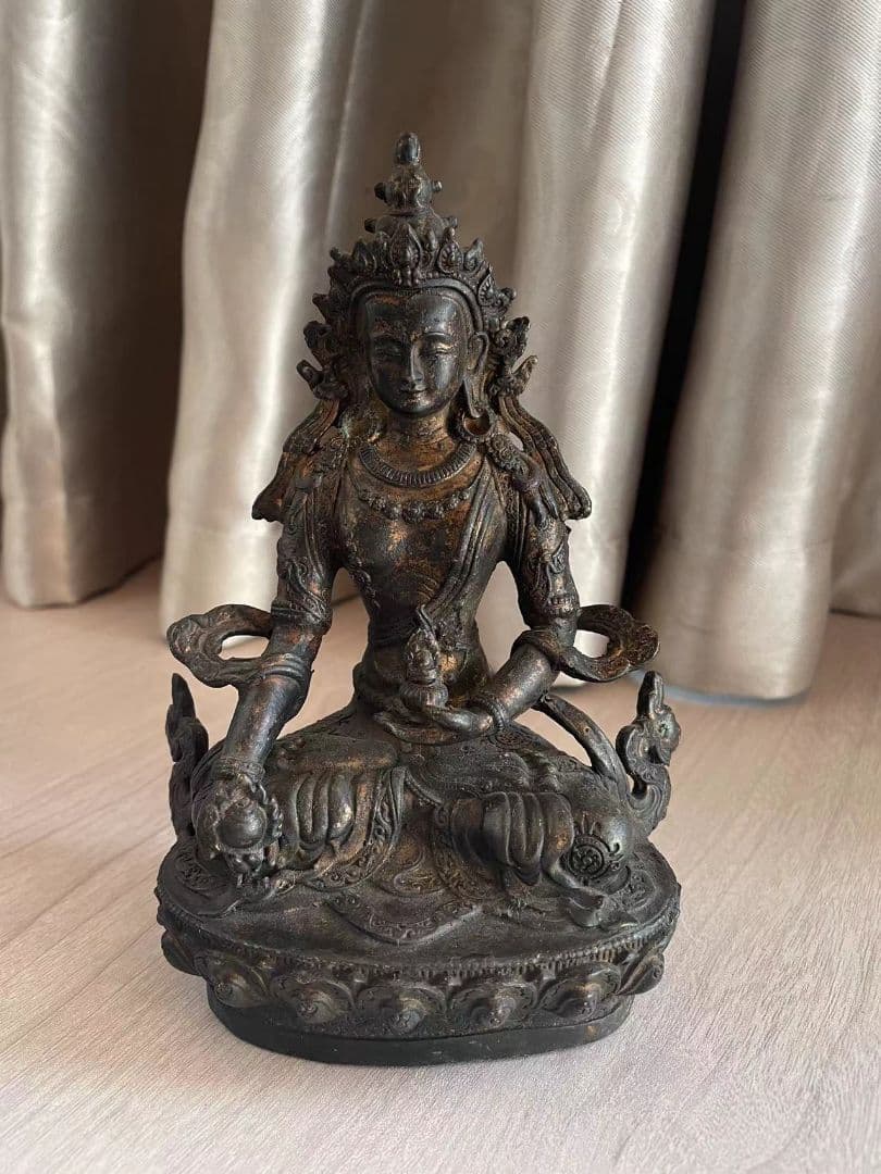 文殊普賢菩薩 地蔵 観音 銅製 仏像 彫刻 置物 開運 風水