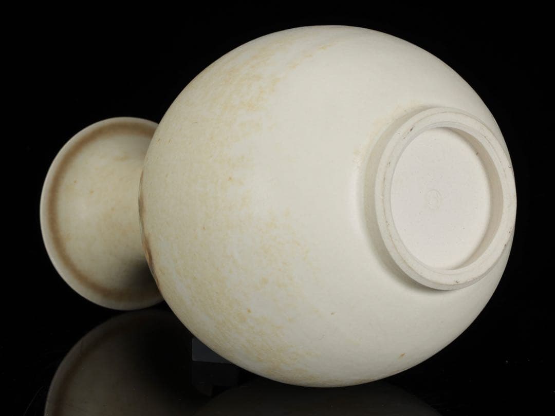 日展参与 【土肥刀泉】 琅瓷草花文花瓶 花器 壺 共箱 栞付 古美術品 骨董品