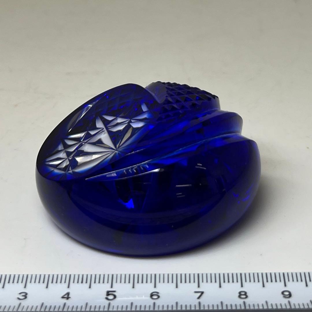 薩摩ガラス 工芸作 「薩摩の雫」 共箱 213g 東キ7-1130☆2F タニチ