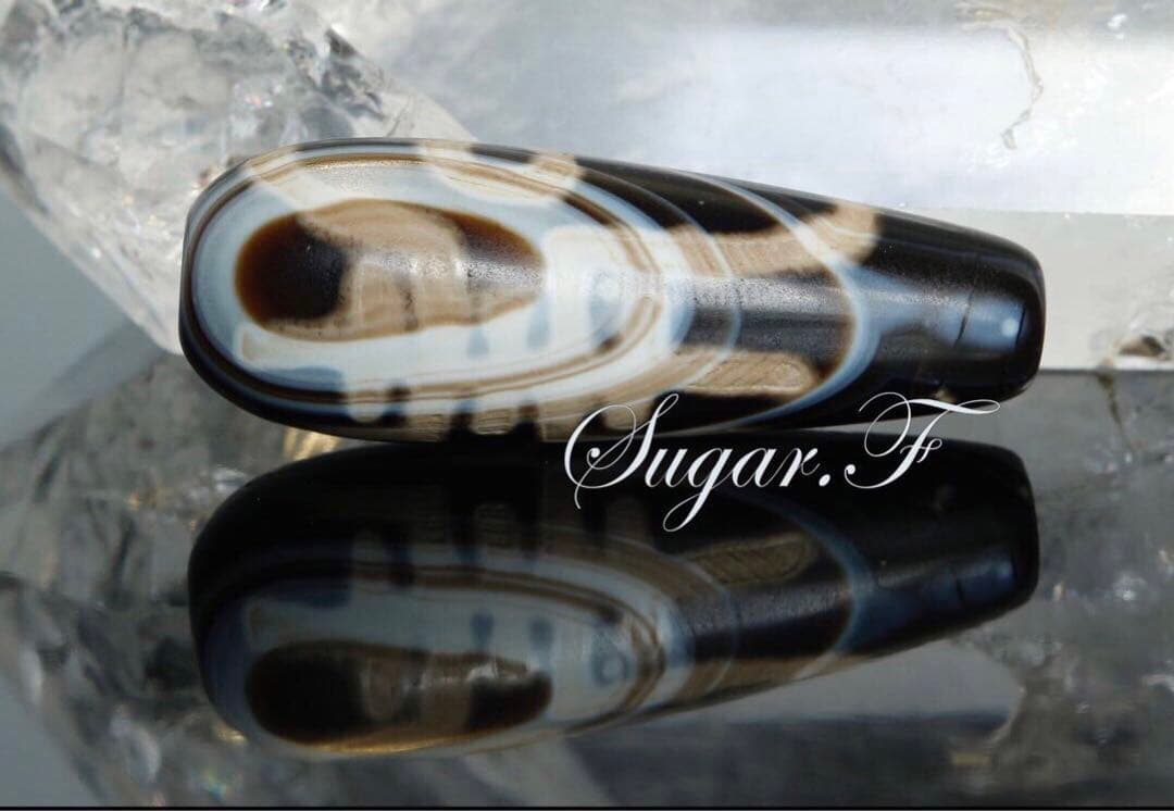 二眼福寿天珠　希少老天珠