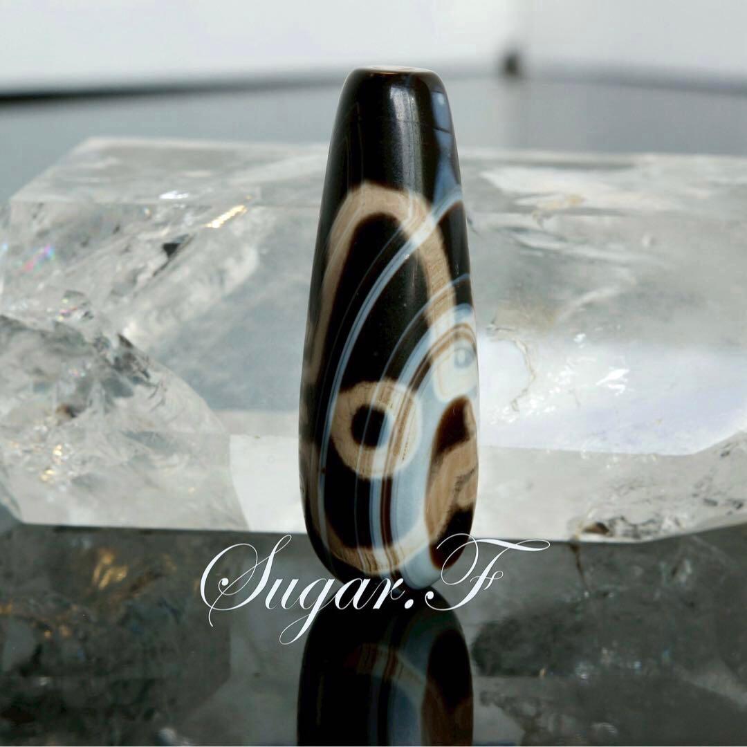 二眼福寿天珠　希少老天珠