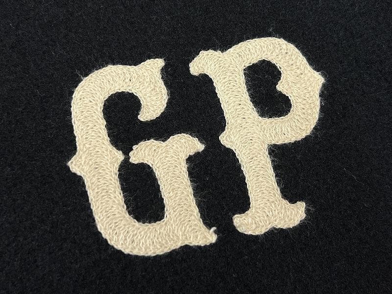 希少 ワコマリア GP ヘビー メルトン アーチ ロゴ 刺繍 ジャケット 黒 M