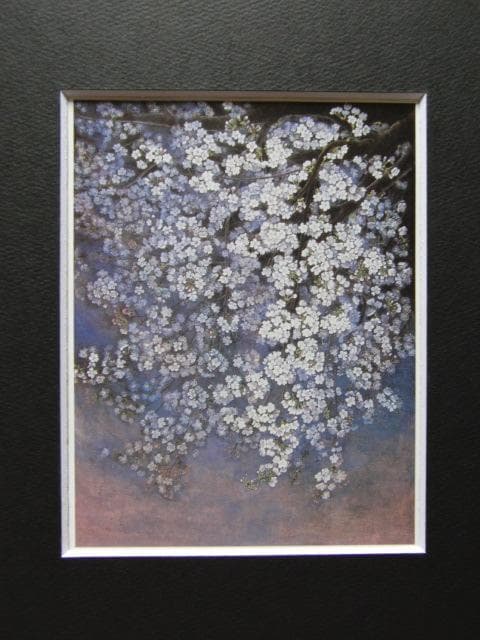 山本清子、【宵（よい）】、希少な額装用画集より、美品、新品額装付