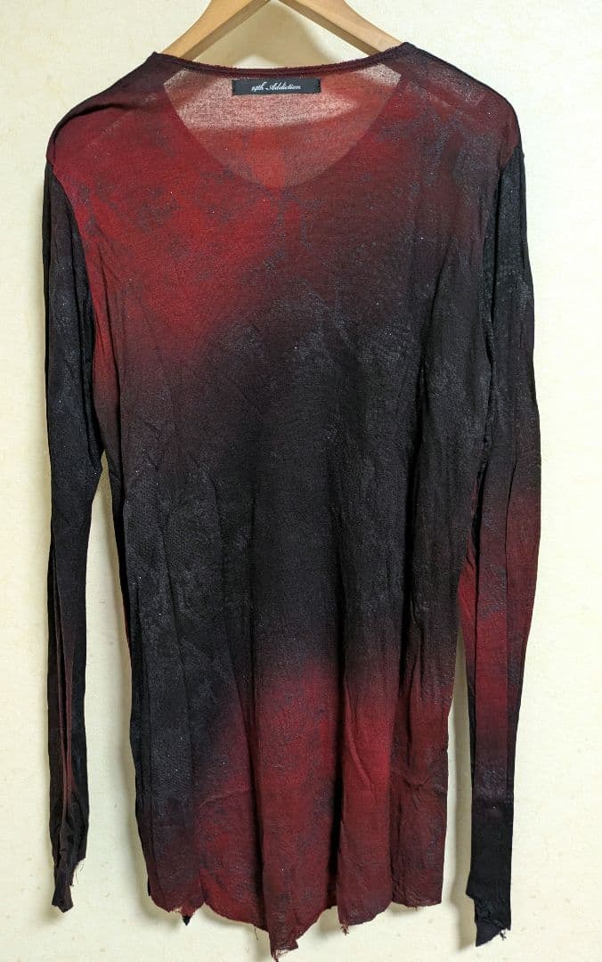 14th Addiction 長袖カットソー レッド 赤 ブラック 黒 スネーク