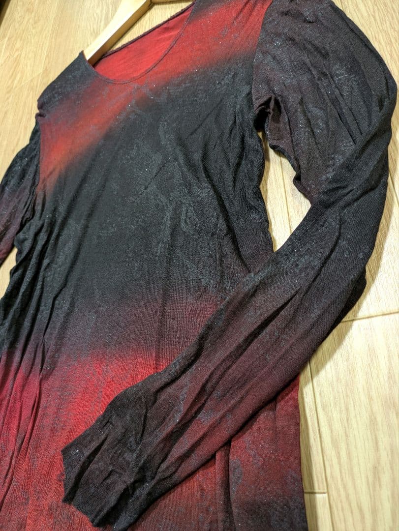 14th Addiction 長袖カットソー レッド 赤 ブラック 黒 スネーク