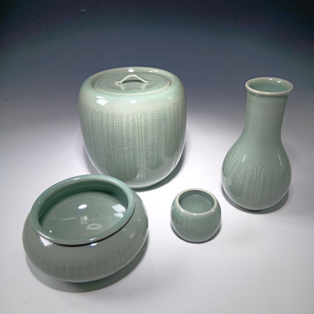 最終値下げ茶道具　韓国高麗青磁　皆具一式　美品